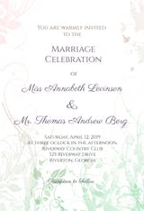 Muted Floral - Wedding Invitation